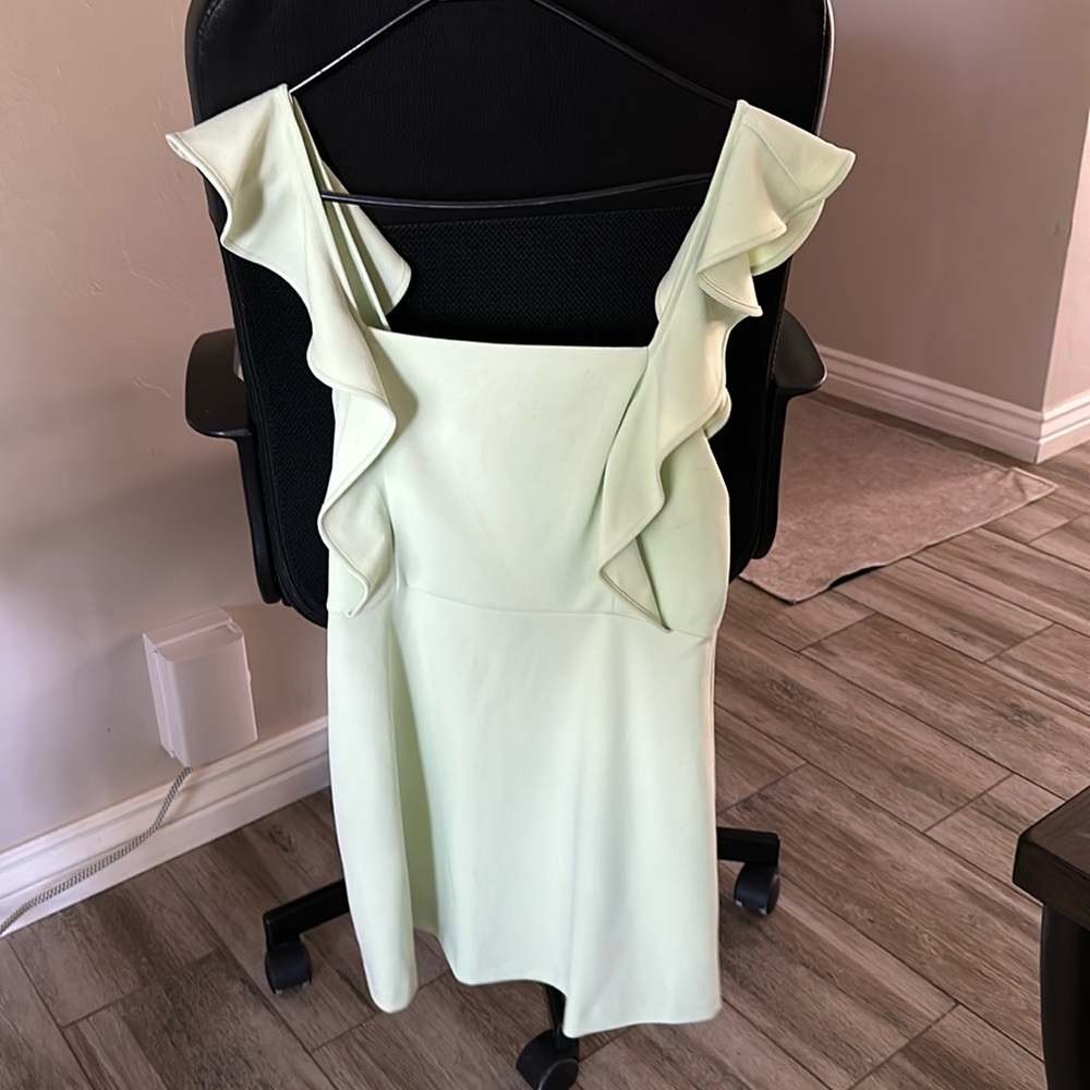 Green mini dress